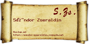 Sándor Zseraldin névjegykártya